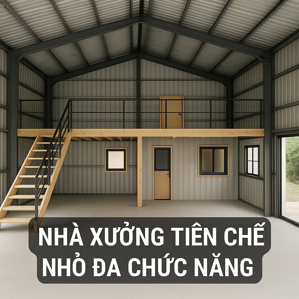 Nhà xưởng tiền chế nhỏ đa chức năng 2 Nhà xưởng tiền chế nhỏ đa chức năng