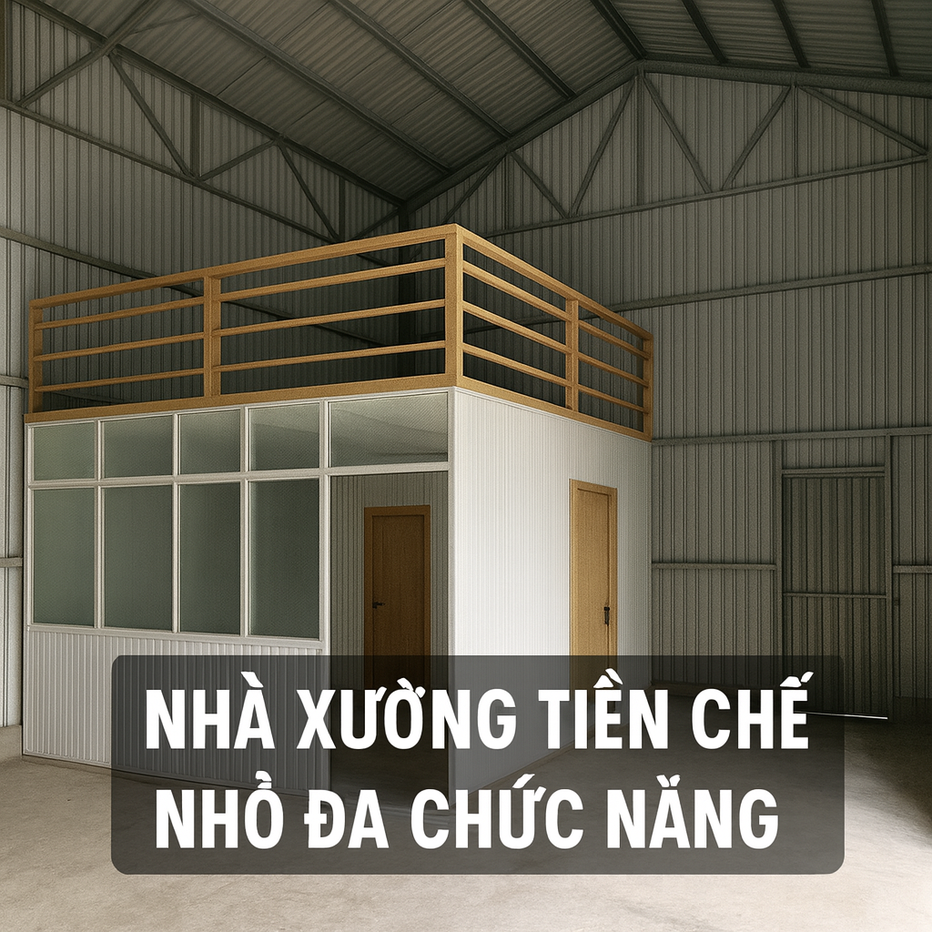 Nhà xưởng tiền chế nhỏ đa chức năng 3 Nhà xưởng tiền chế nhỏ đa chức năng